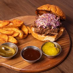 Hamburguesa de pork belly